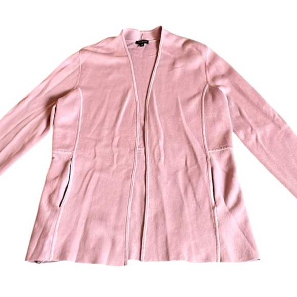 Talbots open cardigan Mauve Pink Cotton blend Size M Casual Pockets Relaxed - Picture 2 of 12